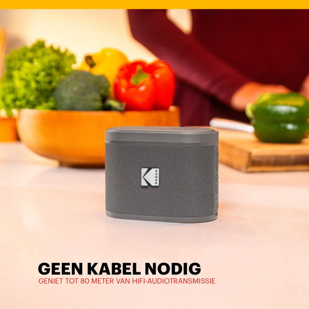 Kodak SoundBrix SBRIX2 Bluetooth Speaker - 5W - 2 Stuks - Grijs