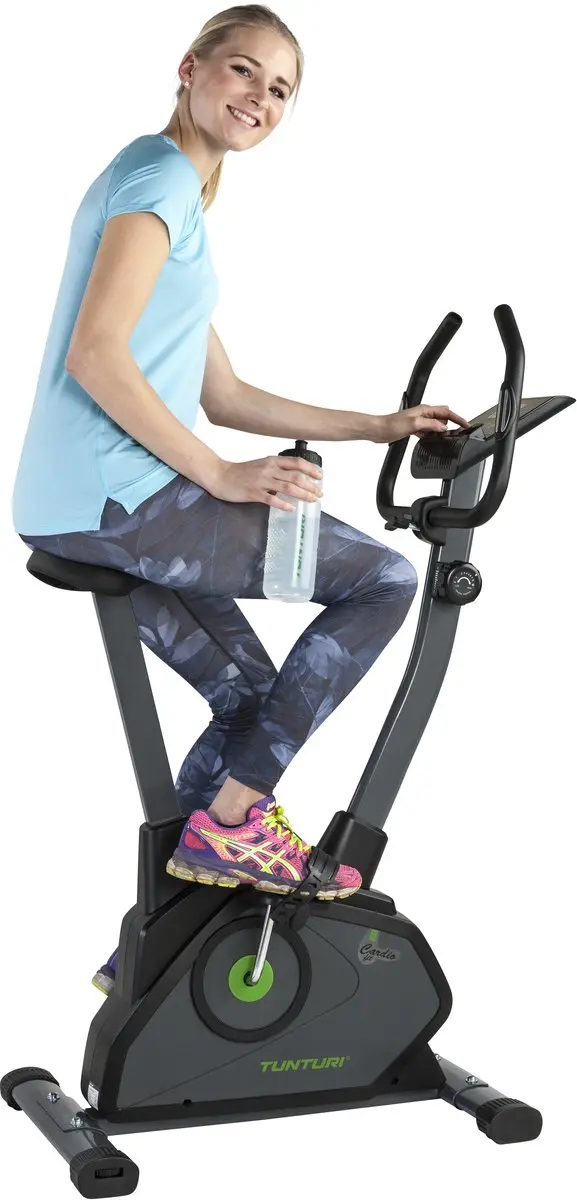 Tunturi Cardio Fit B35 Hometrainer - 8 Niveaus - Zwart/Groen/Grijs