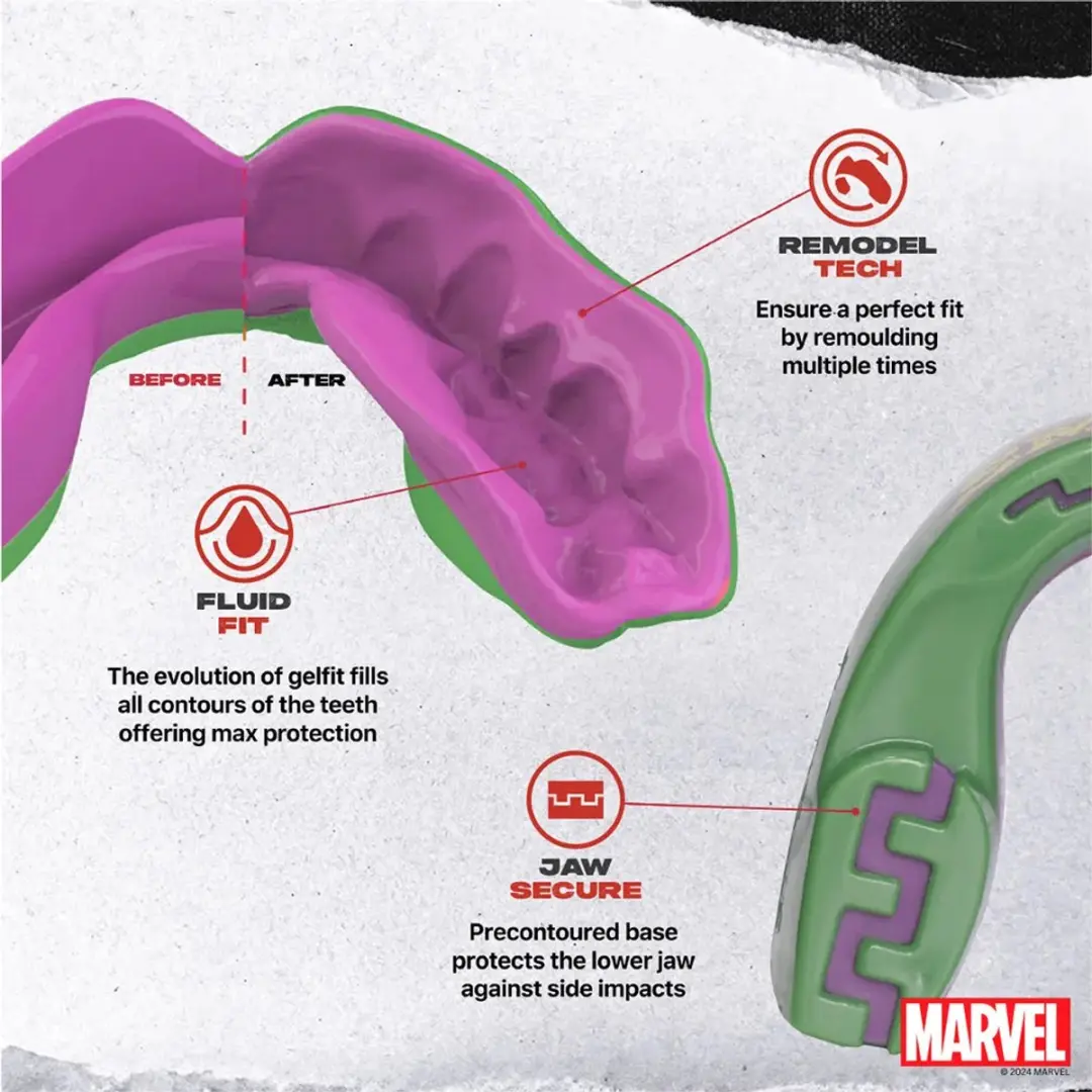 Safejawz Marvel Hulk Mondbeschermer - Groene Gel Bit