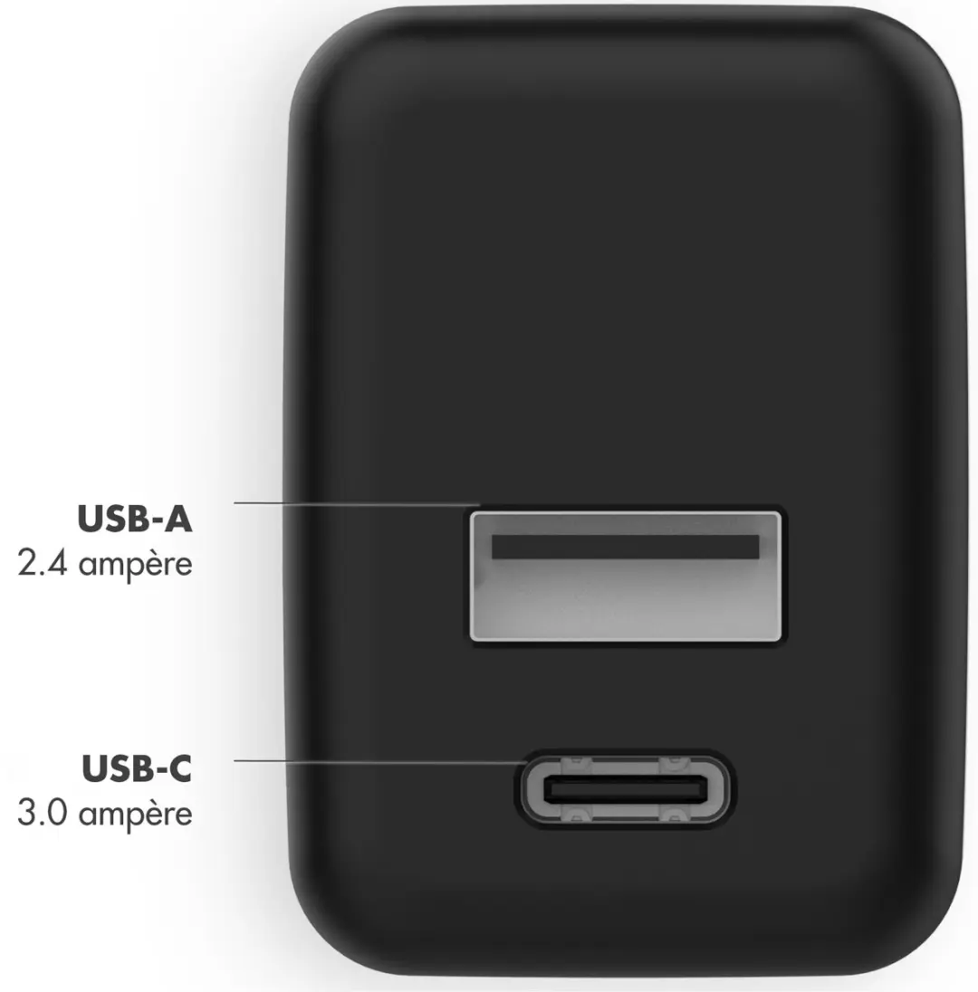 Imoshion SH00041867 USB Adapter 20W - 3 Outputs - Zwart