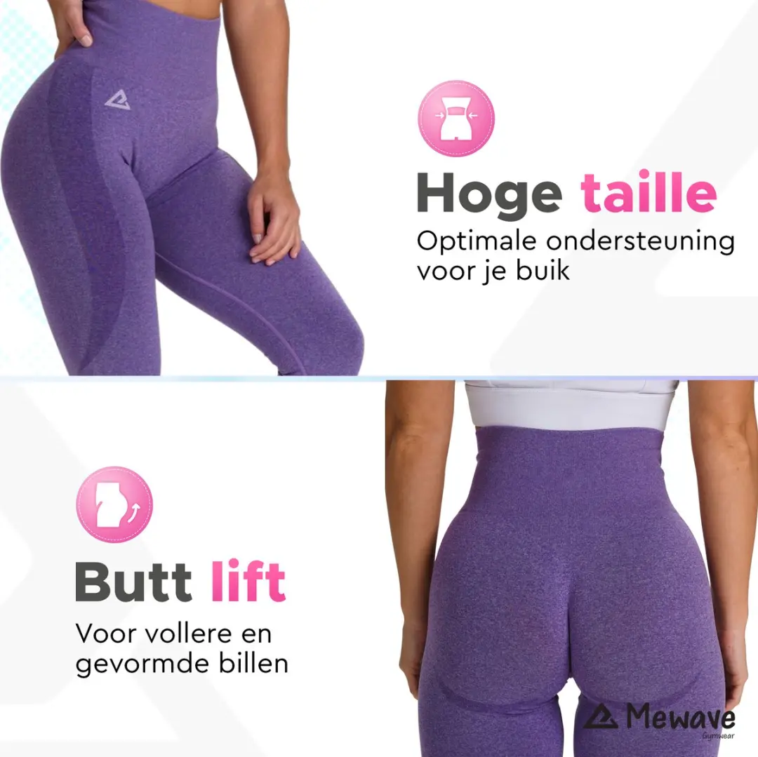 Mewave Sportlegging - Paars - Maat M