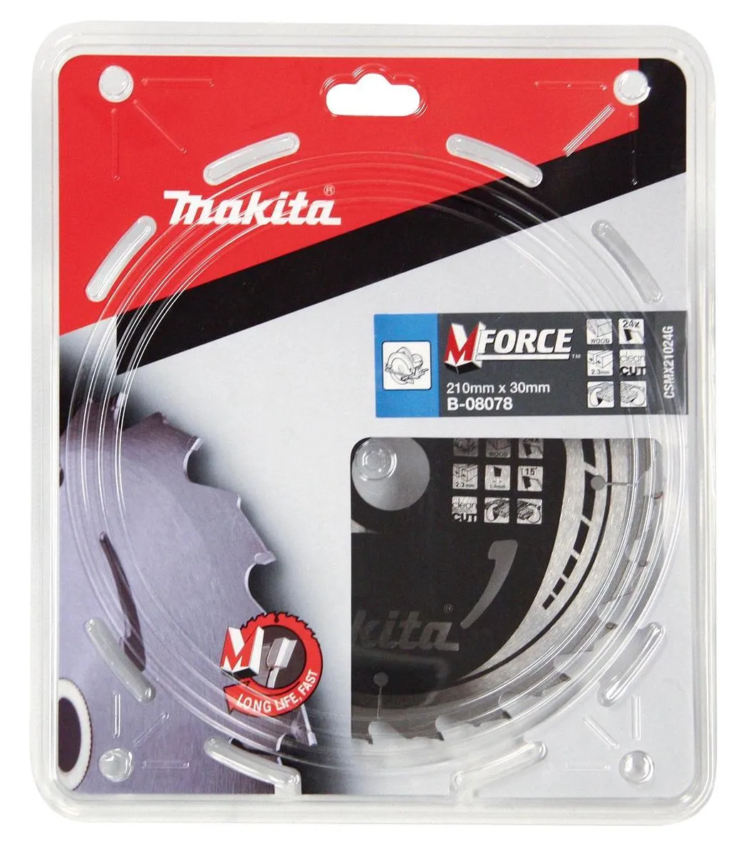 Makita Mforce Cirkelzaagblad B-08078 - Ø210mm 24T