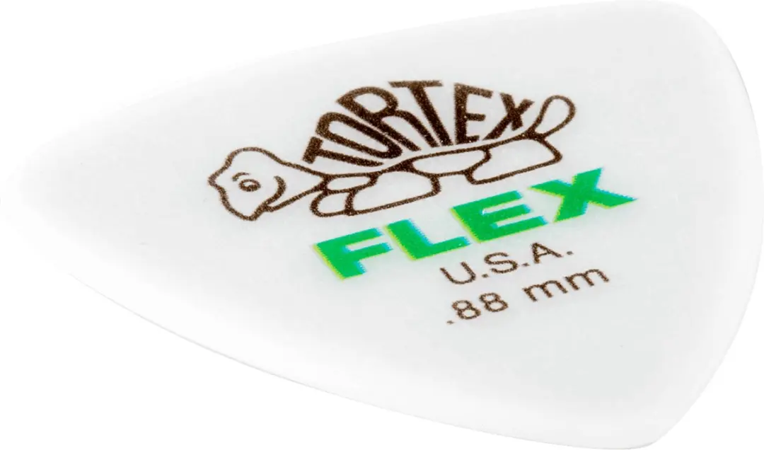 Dunlop Flex Triangle Plectrum 0.88mm - Groen - 6 Stuks