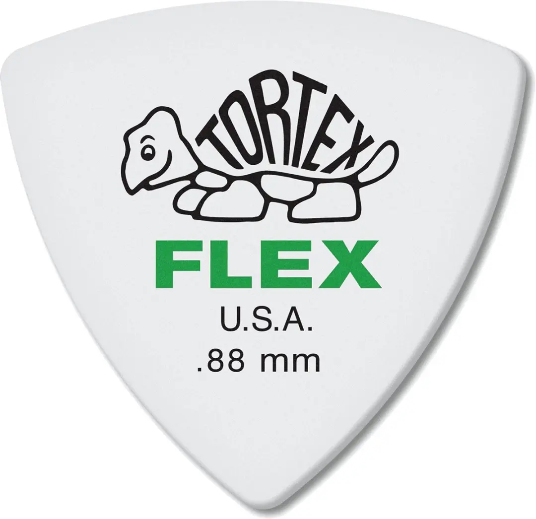 Dunlop Flex Triangle Plectrum 0.88mm - Groen - 6 Stuks