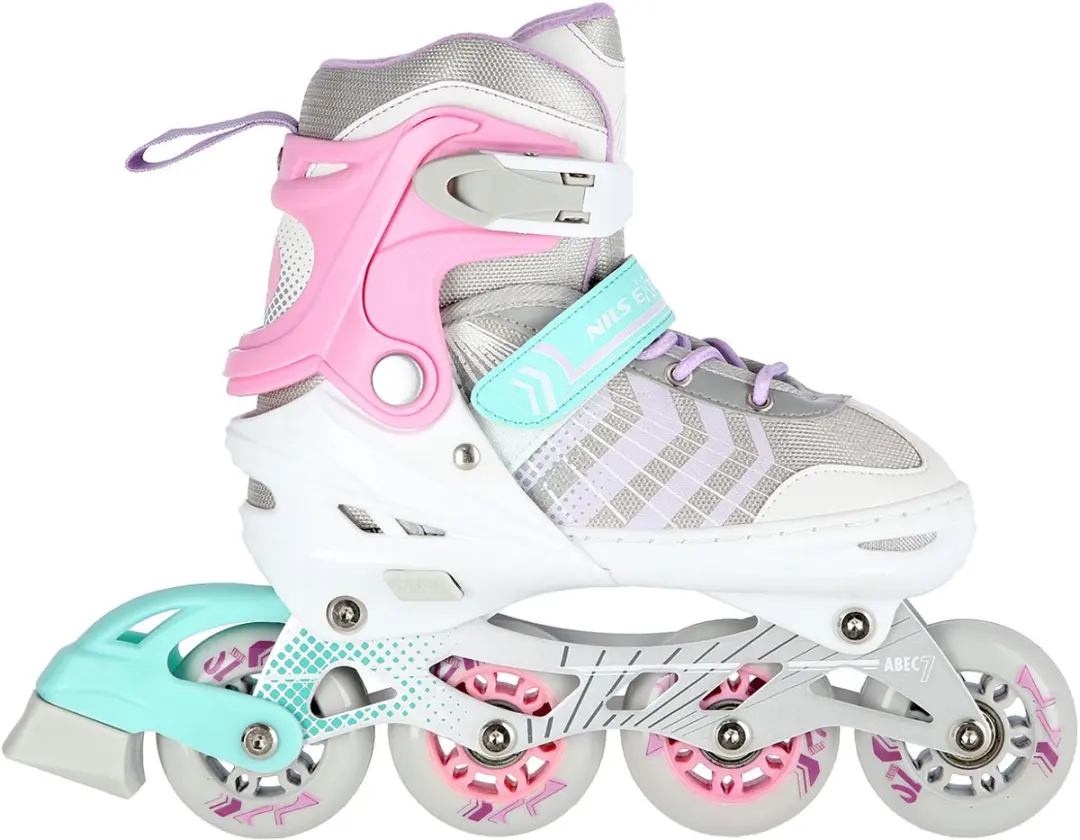 Nils Extreme 4-in-1 Skeelers/Rolschaatsen Meisjes - Maat 29-33 - Roze/Wit