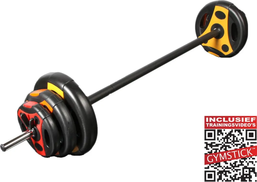 Gymstick Pump Set 20kg - Halterstang met 4 schijven - Multi
