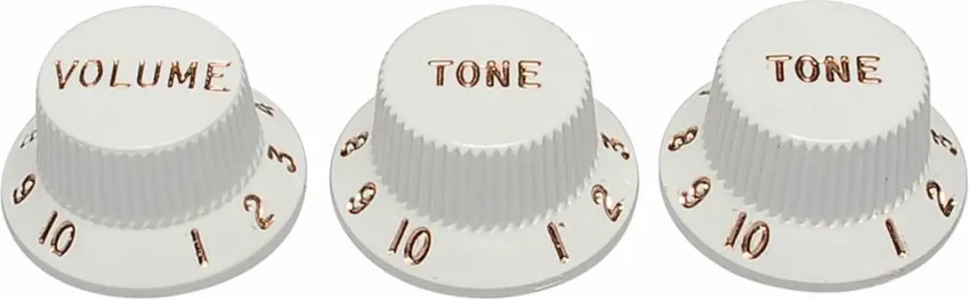 Fender Parchment Knoppen Set voor Stratocaster