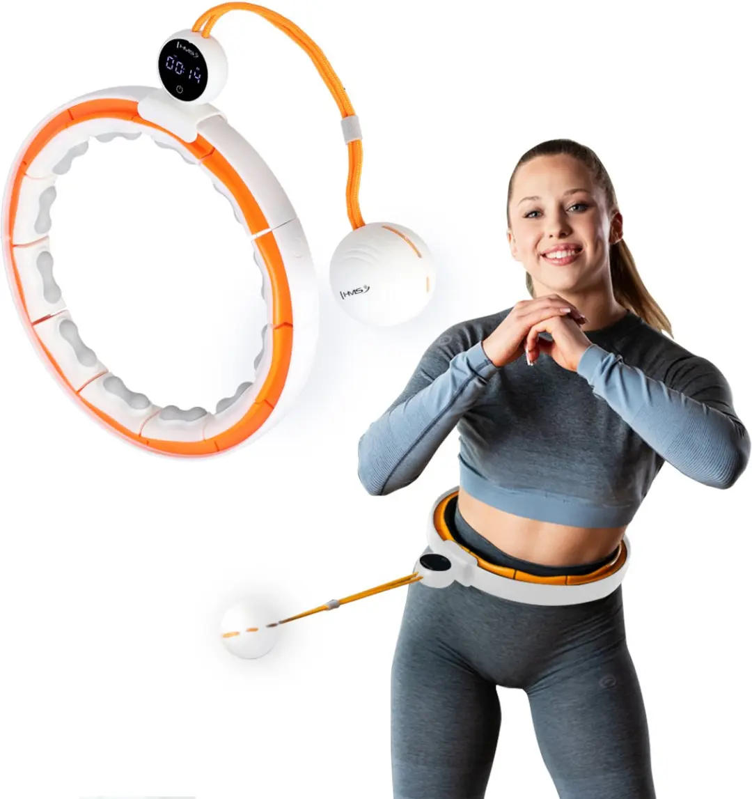 HMS Fitness Hoelahoep Plus Size 134cm - Wit/Oranje