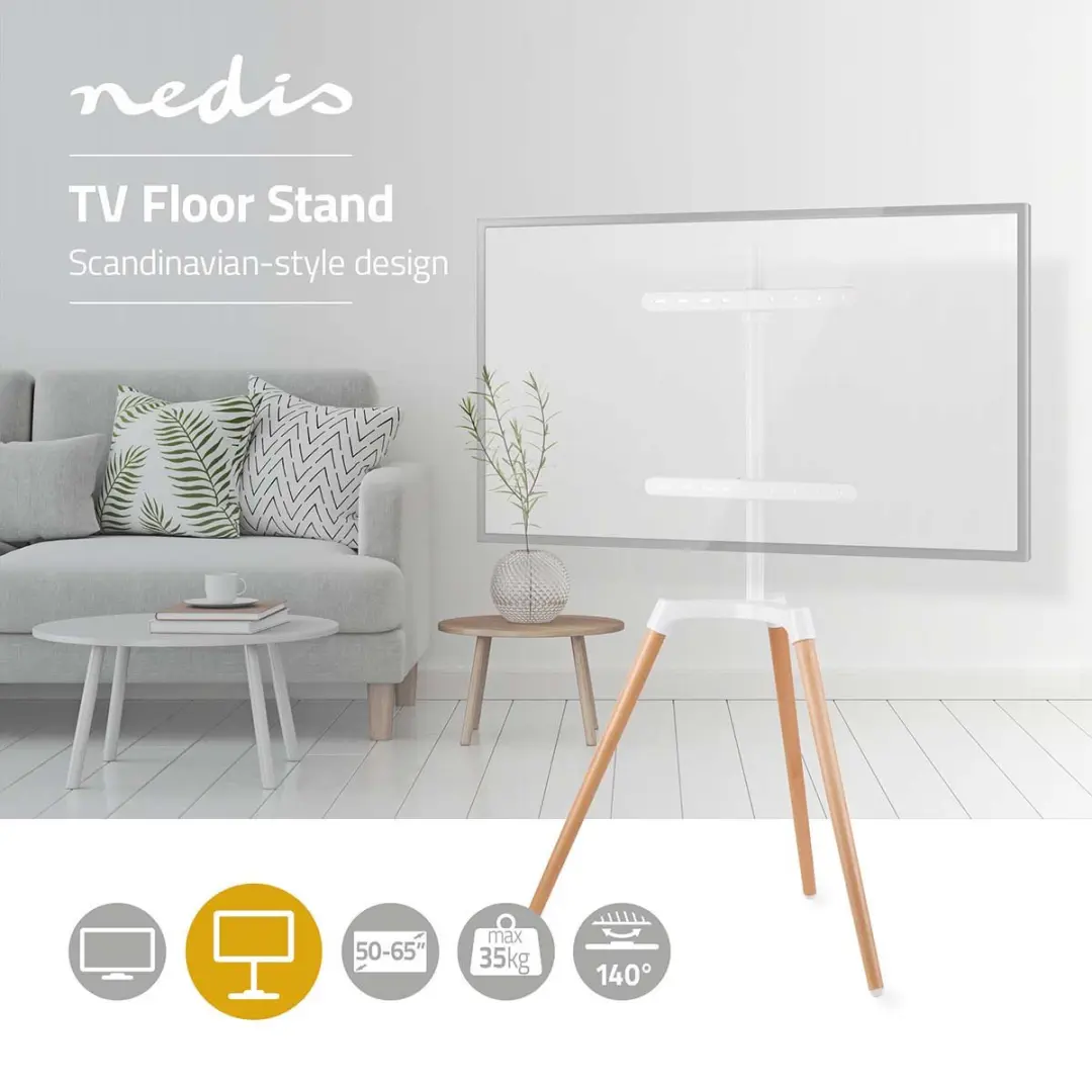 Nedis TVSM7060WT Vloerstandaard 50-65" - 35kg - Wit