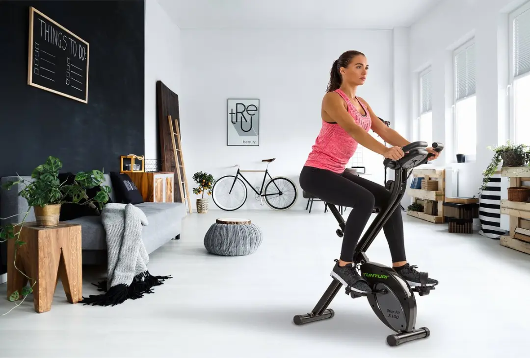 Tunturi Star Fit X100 Opvouwbare Fitnessfiets - 8 Niveaus - Zwart/Groen
