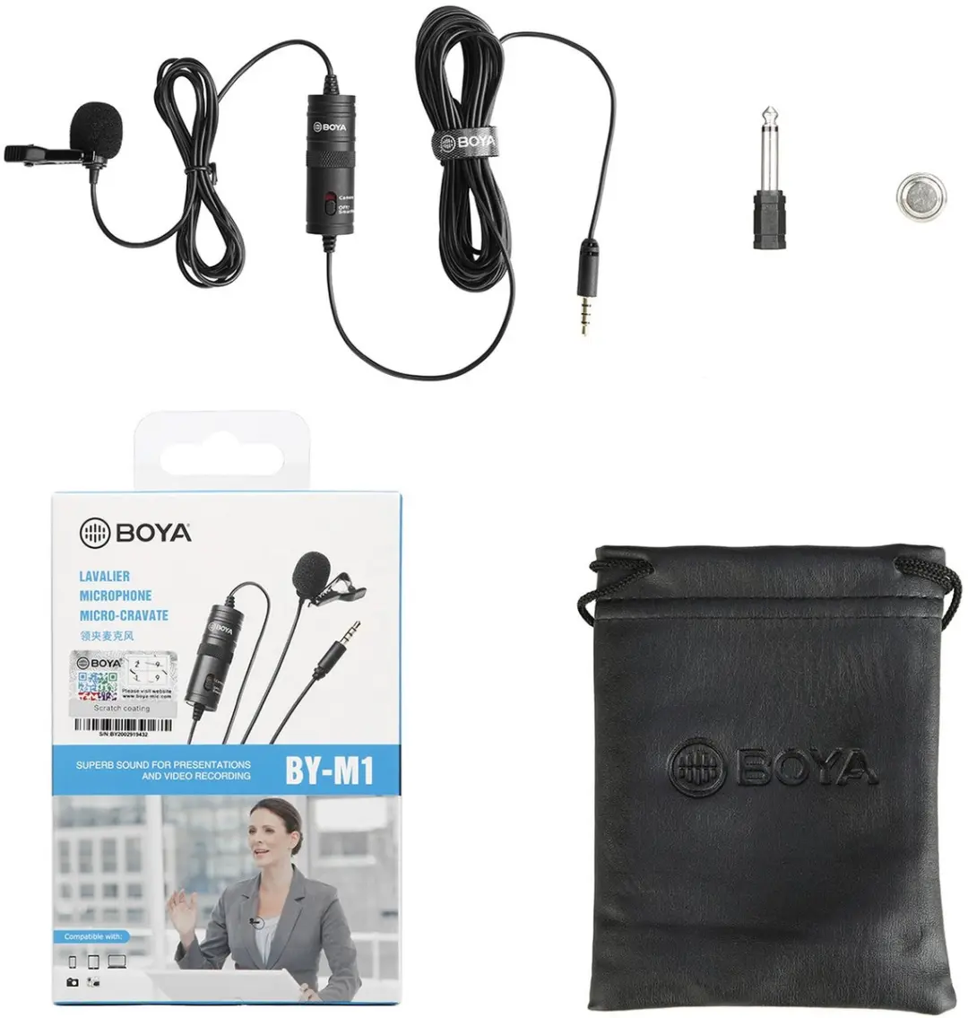 Boya BY-M1 Lavalier Microfoon - Zwart