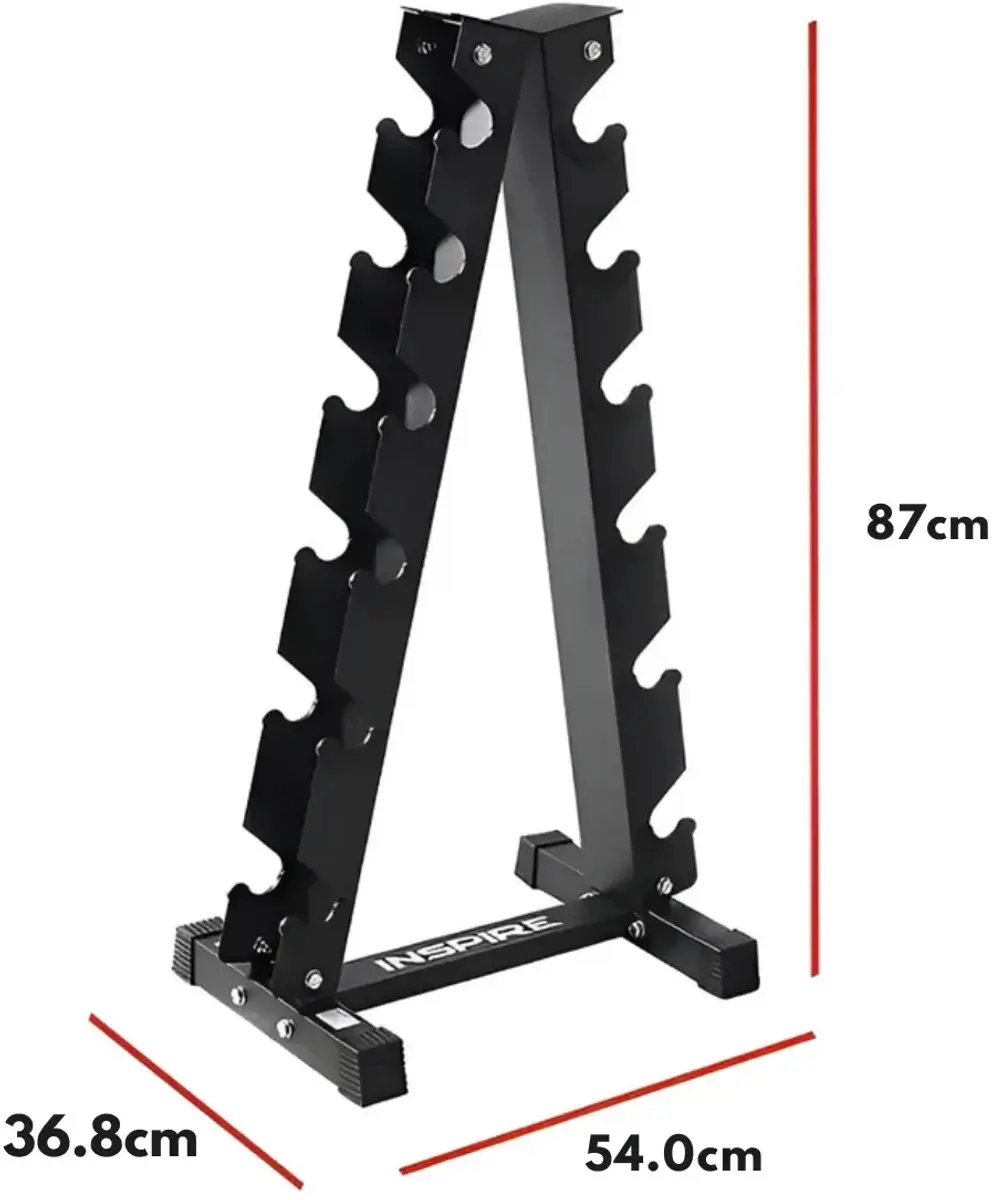 Inspire Vertical Halterrek 6 Paar - Zwart