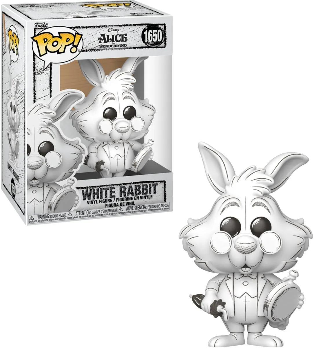 Funko POP! Disney White Rabbit Sketched Deco 1650 - Multicolor