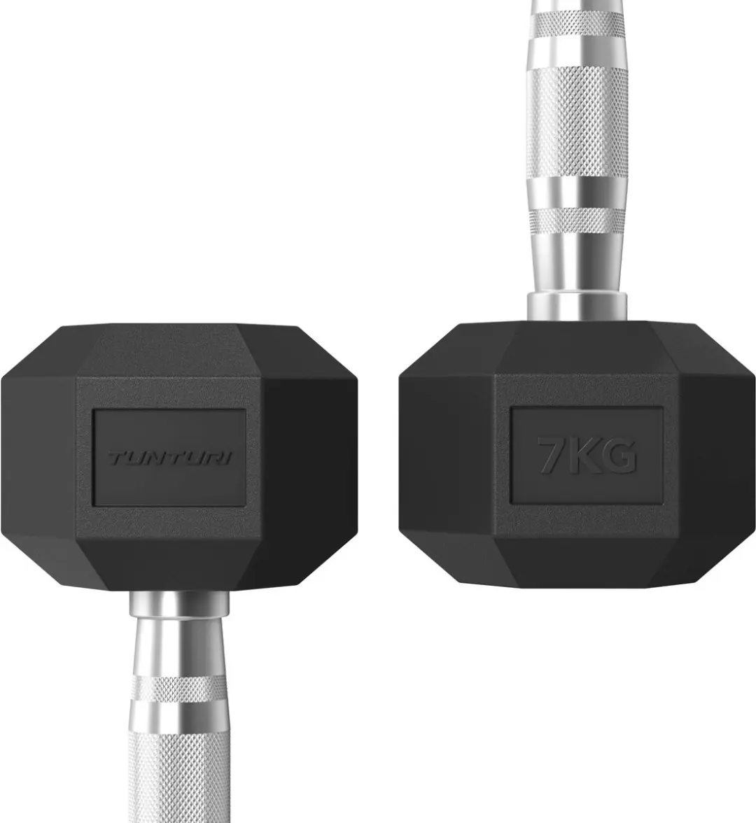 Tunturi Platinum Hexa Dumbbell 7kg - Zwart