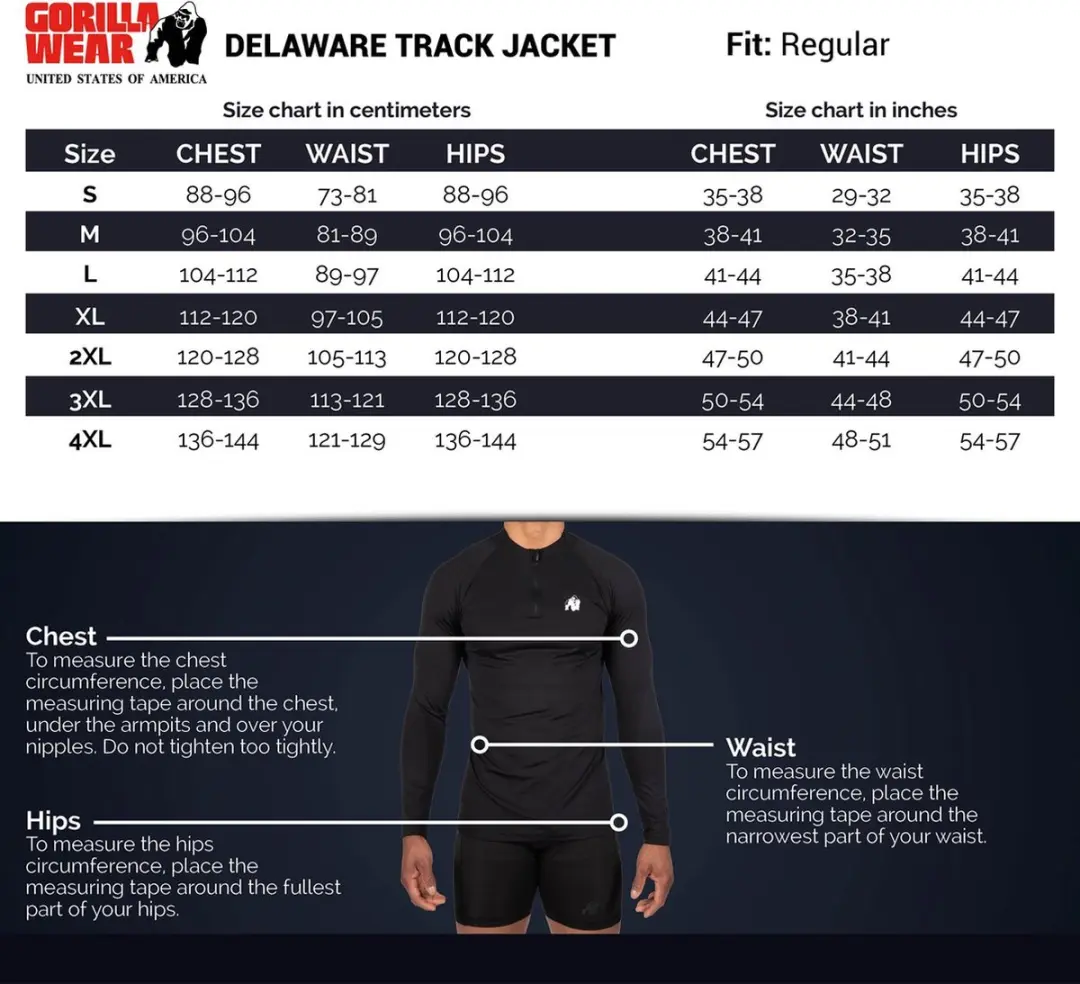 Gorilla Wear Delaware Trainingsjas - Zwart S