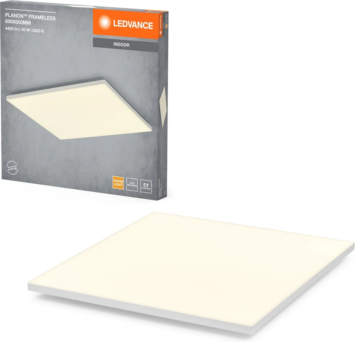 LEDVANCE Planon Frameloze Plafondlamp 40W 600x600mm