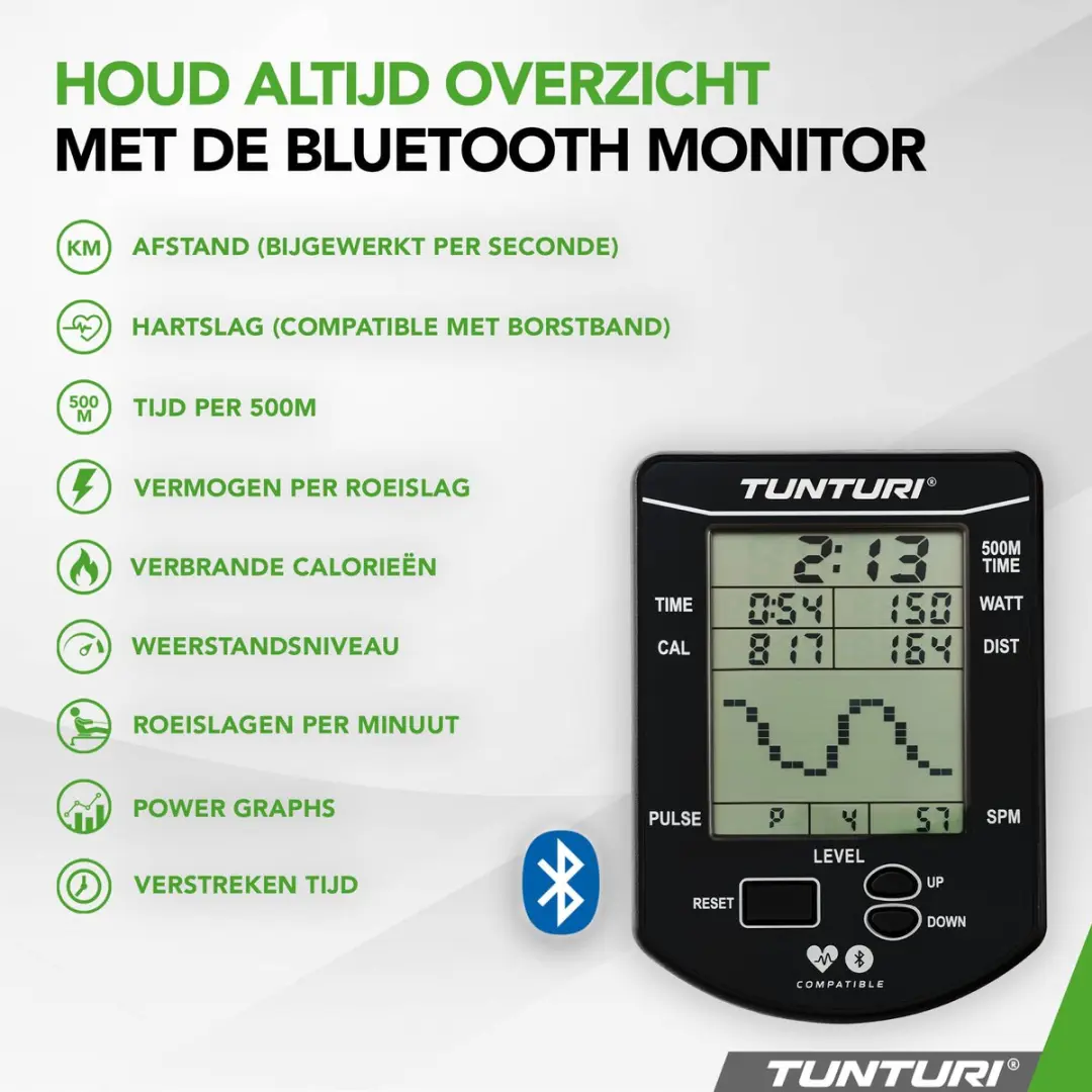 Tunturi Signature R90W Roeitrainer - Waterweerstand - 5 Niveaus