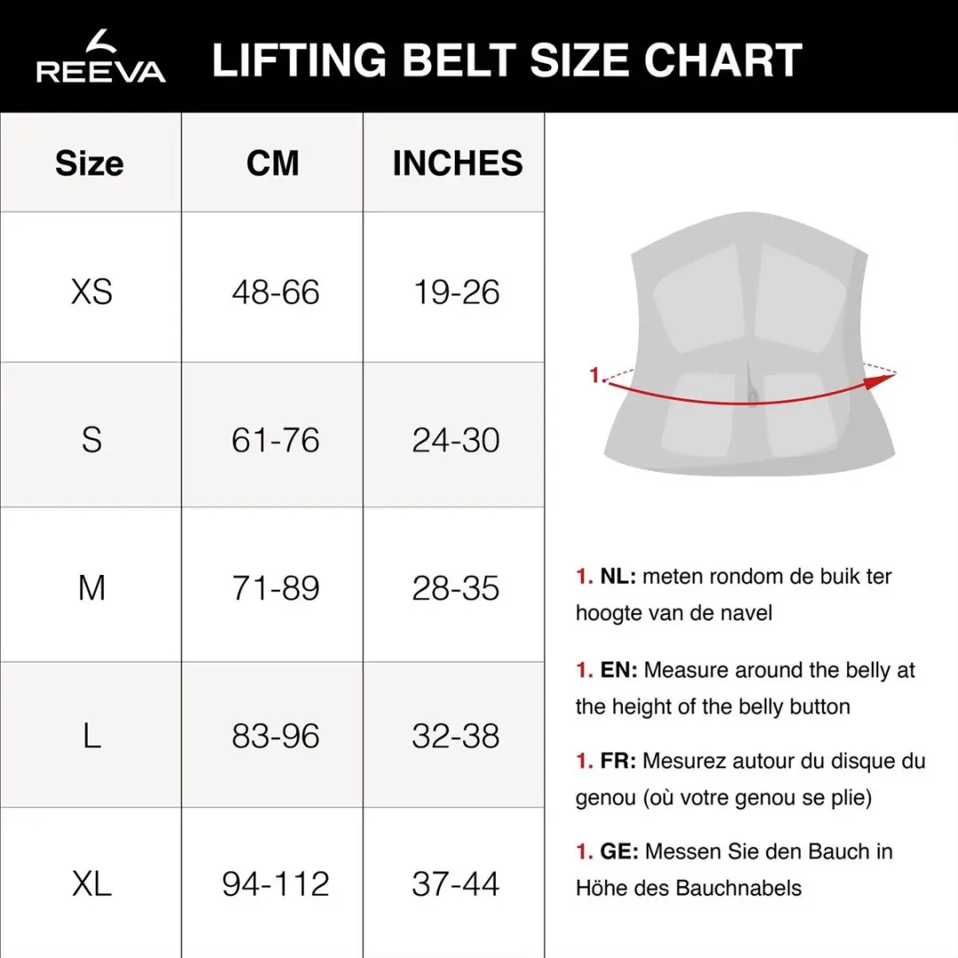 Reeva Lifting Belt XS - 6mm Zwart