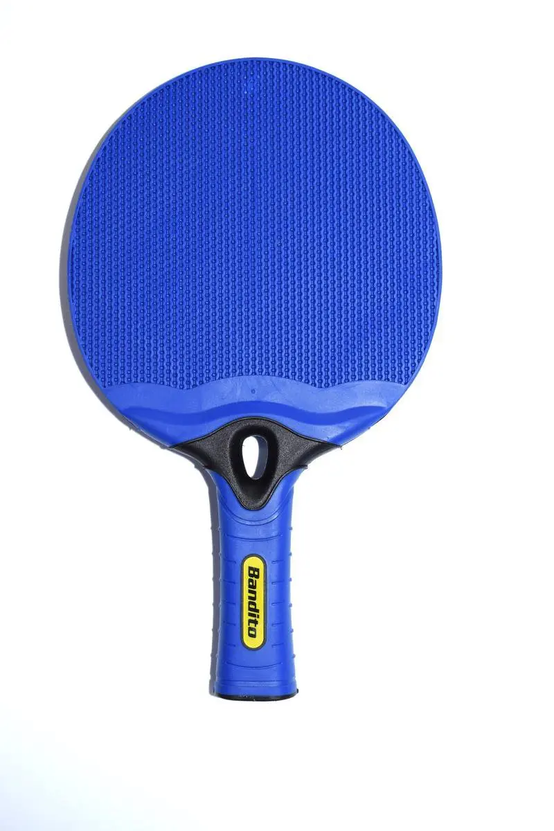 Bandito Outdoor Tafeltennisset - 2 bats + 3 ballen - Rood/Blauw