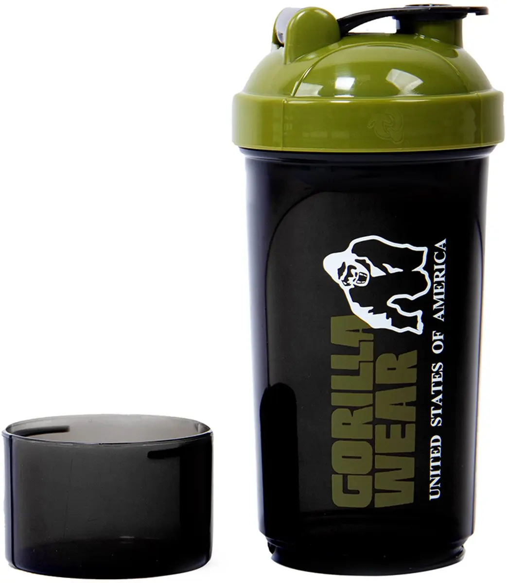 Gorilla Wear Shaker 500ml - Zwart/Legergroen