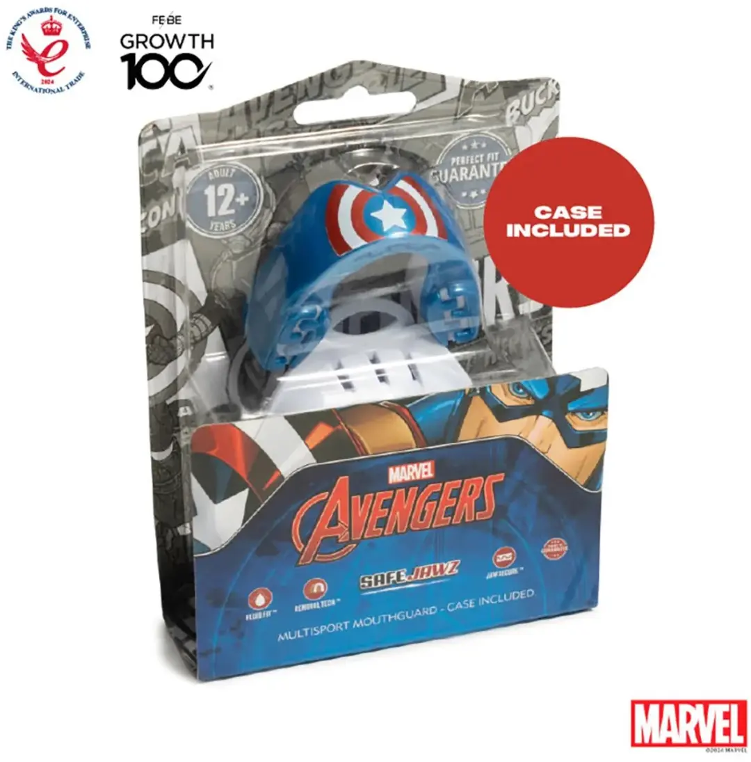 Safejawz Marvel Captain America Mouthguard - Blauw - Maat L