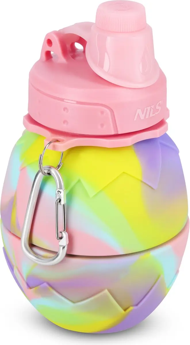 Nils NC4102 Siliconen Opvouwbare Bidon 700ml - Roze