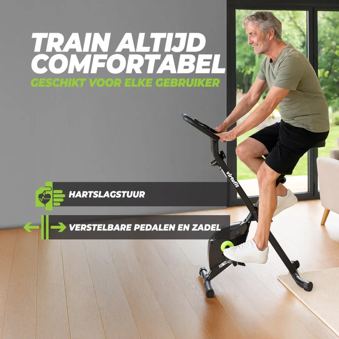 VirtuFit XB100i Opvouwbare Hometrainer - 8 Niveaus - Zwart - afbeelding 6 van 6