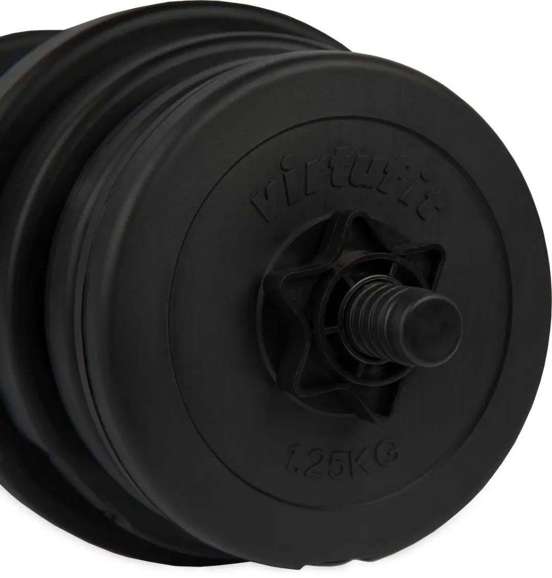 Virtufit Verstelbare Dumbbellset 30kg - 2-in-1 - Zwart