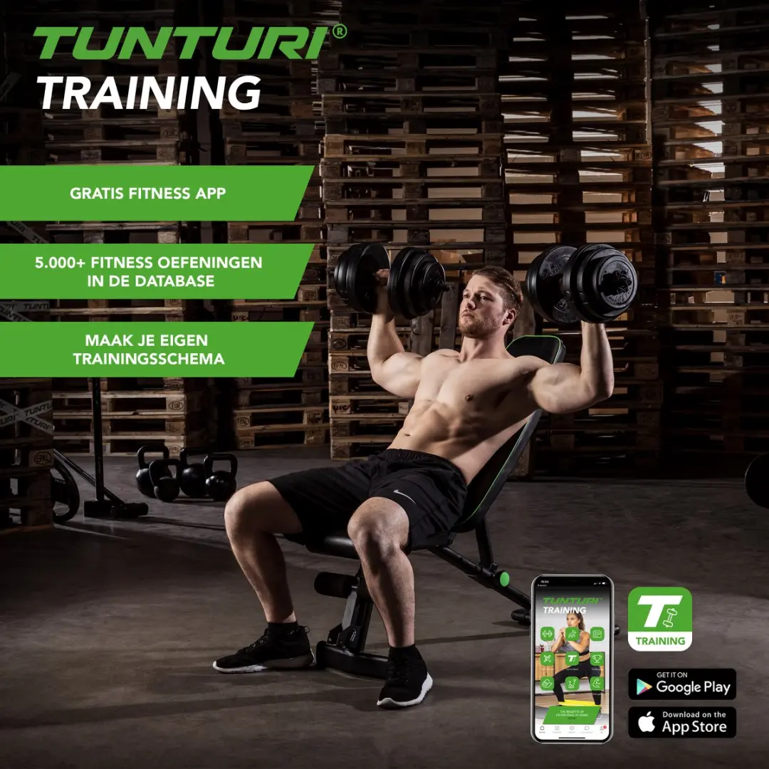 Tunturi UB20 Verstelbare Fitnessbank - Zwart