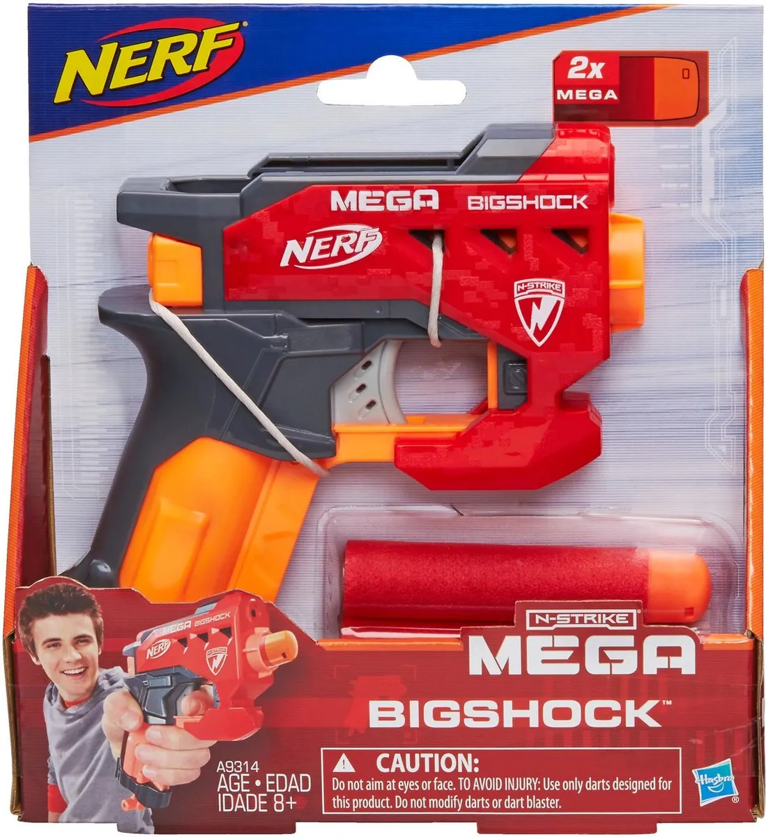 Nerf N-Strike Mega BigShock Blaster - Rood