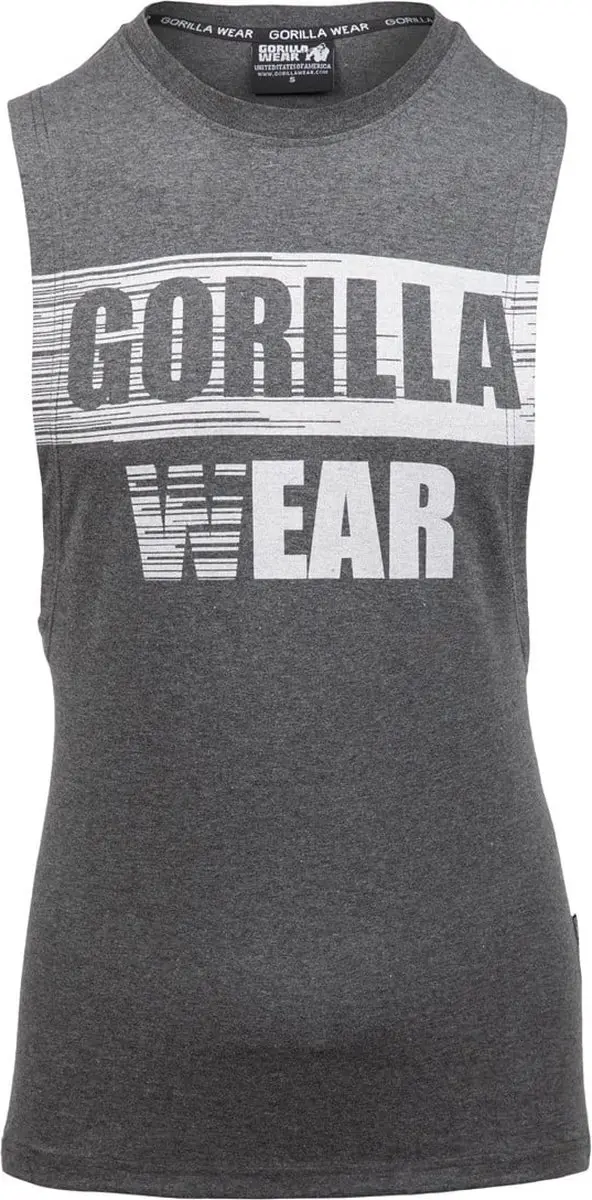 Gorilla Wear Lopez Drop Armhole Tank Top - 3XL - Donkergrijs