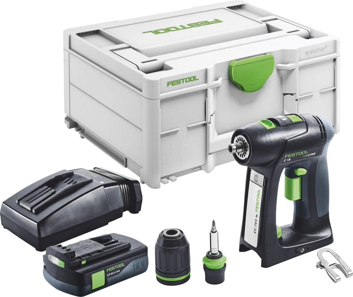 Festool C 18-Basic Accuboormachine 18V 45Nm - 3.0Ah - 1x