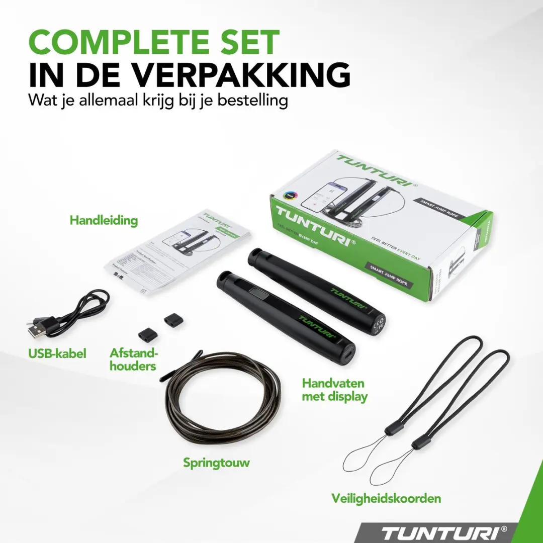 Tunturi Smart Jump Rope - Springtouw - Zwart