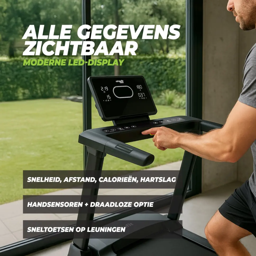 VirtuFit TR200i Loopband - Tot 18 km/u - 36 Programma's - 15% Helling - Zwart