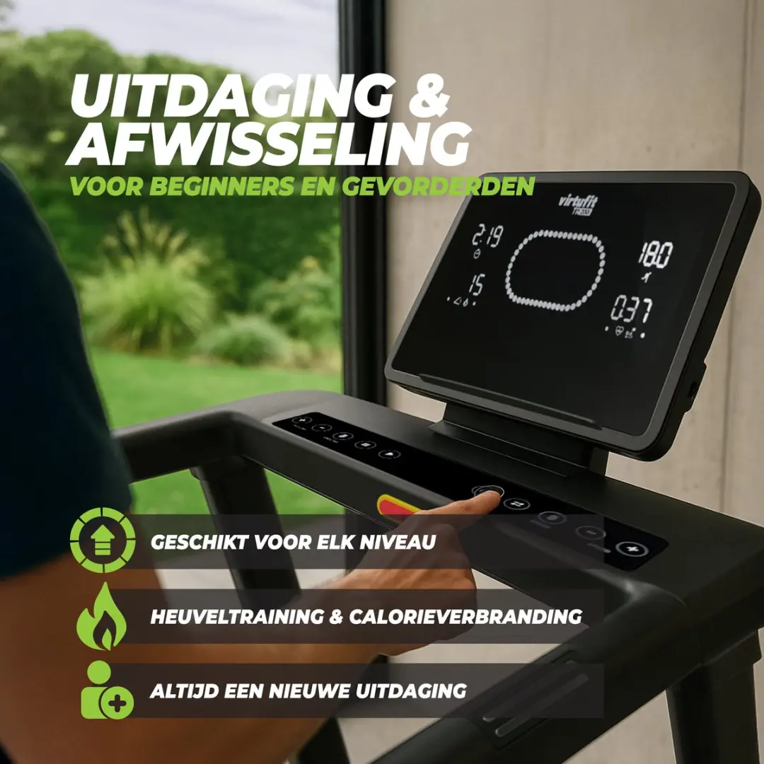 VirtuFit TR200i Loopband - Tot 18 km/u - 36 Programma's - 15% Helling - Zwart