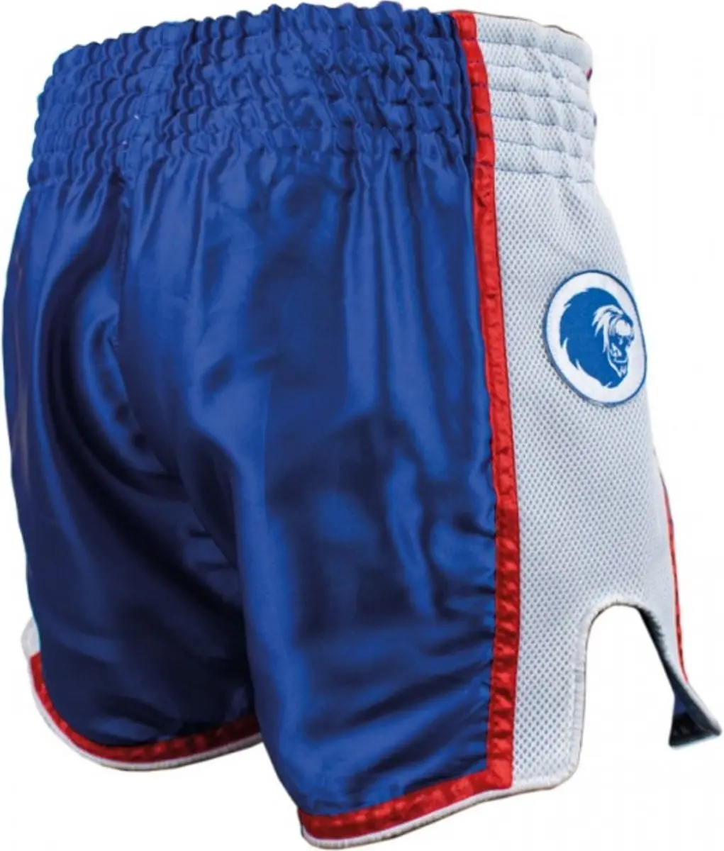 Super Pro Stripes Kickboksbroekje SPTS130-60104-XXS - Blauw/Wit/Rood