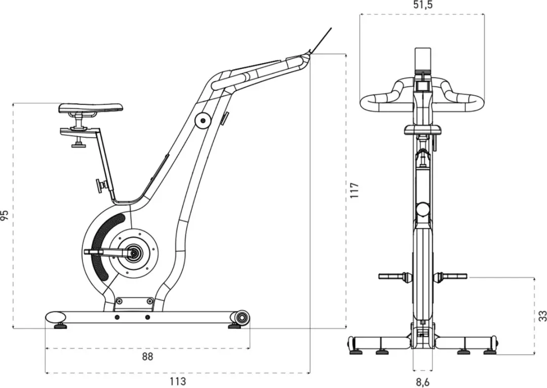 Nohrd Bike V2 Eiken Indoor Bike - Touchscreen