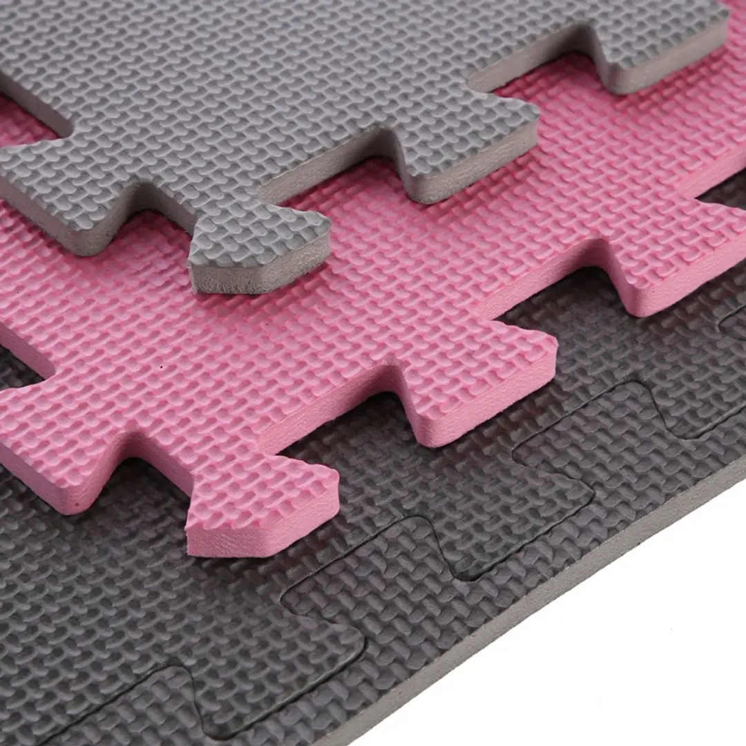 HMS One Fitness Puzzelmat - 9 Stuks 10mm Roze/Grijs - afbeelding 6 van 6