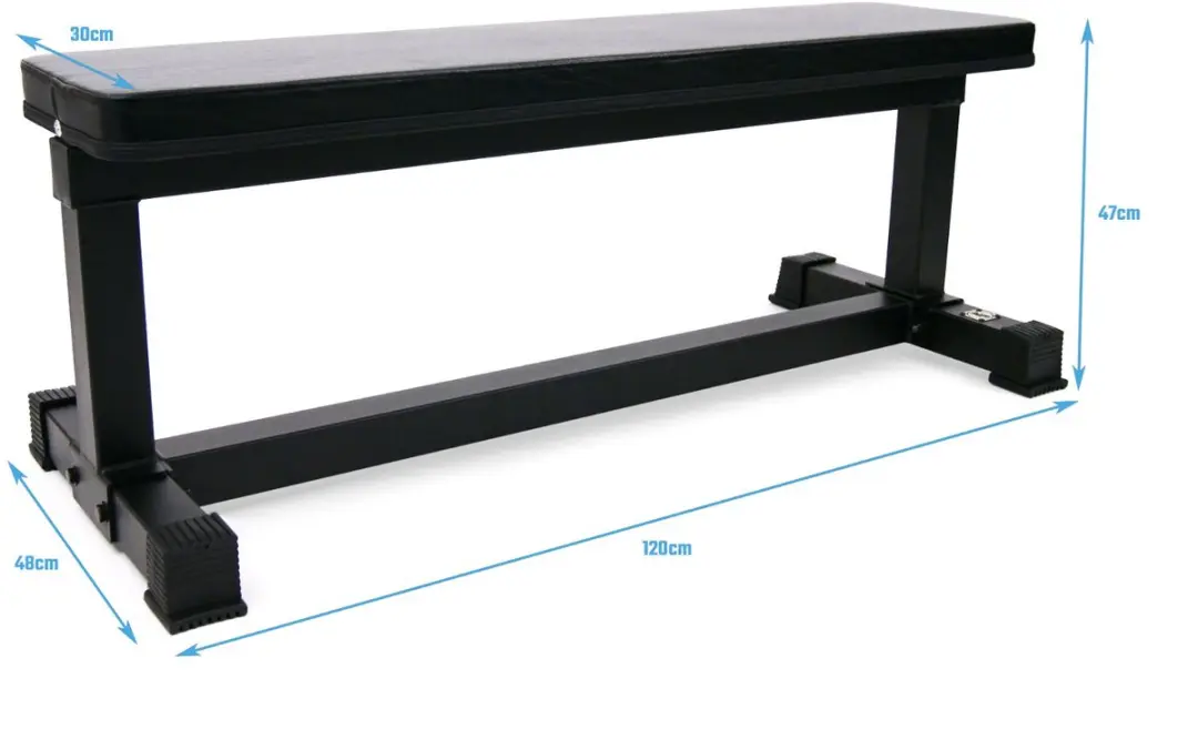 Muscle Power Flat Bench Heavy Fitnessbank - Zwart