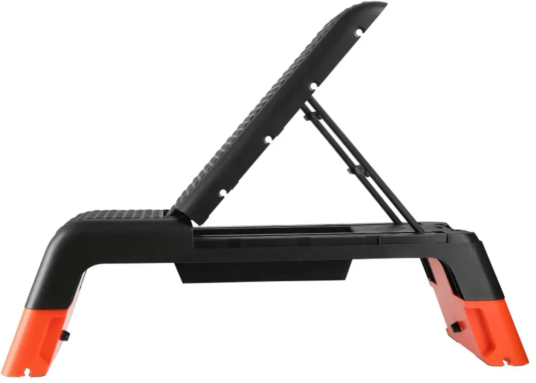 HMS Verstelbare Fitness Step Pro Aerobic Stepper - Zwart/Oranje