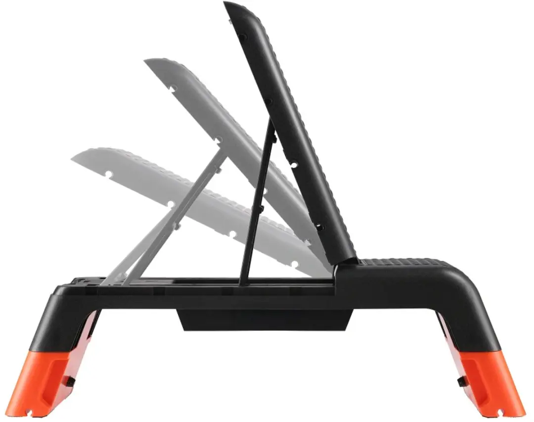 HMS Verstelbare Fitness Step Pro Aerobic Stepper - Zwart/Oranje - afbeelding 6 van 6