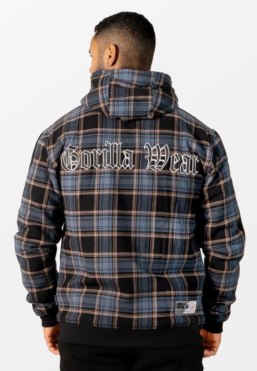 Gorilla Wear Kenton Jas - Zwart/Blauw L