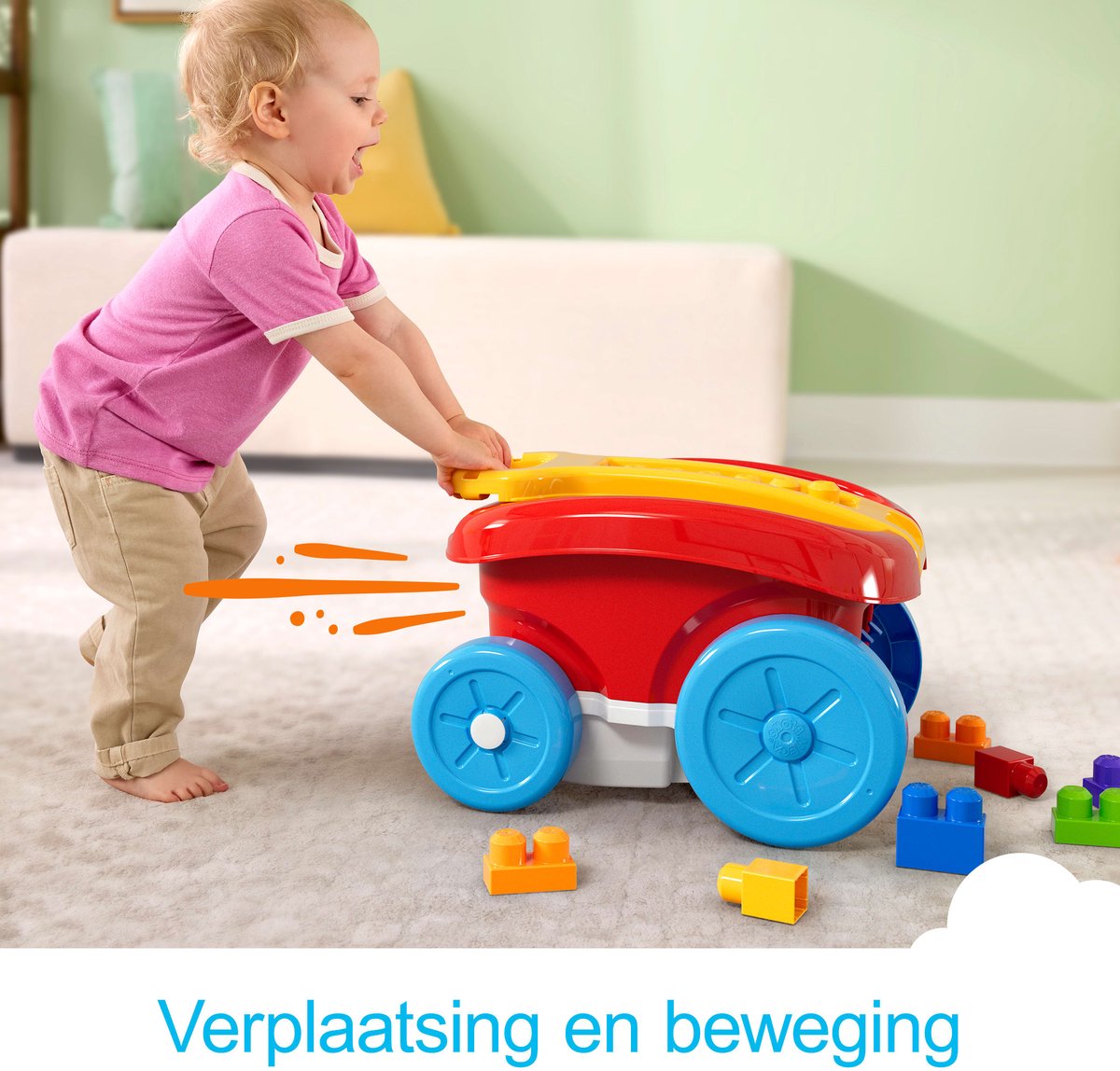 Mega Bloks Blokkenschepwagen - Constructiespeelgoed voor peuters en kleuters