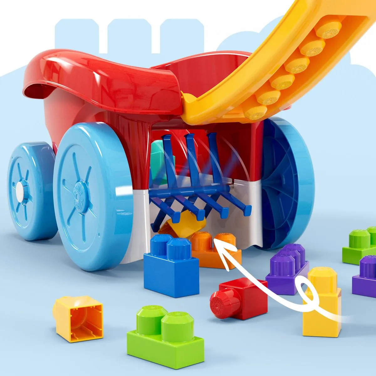 Mega Bloks Blokkenschepwagen Constructiespeelgoed 20-delig - Meerkleurig - afbeelding 6 van 6