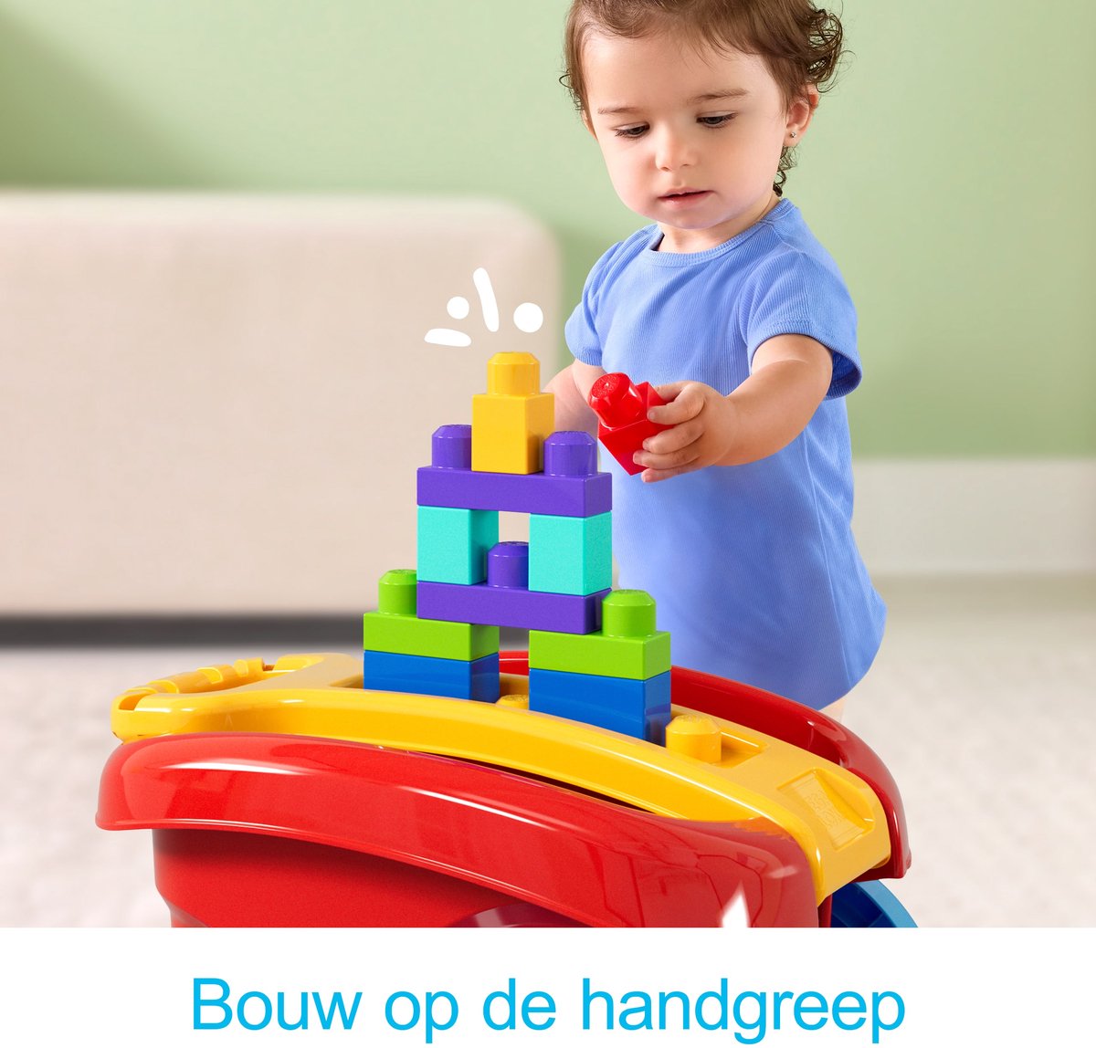 Mega Bloks Blokkenschepwagen - Constructiespeelgoed voor peuters en kleuters
