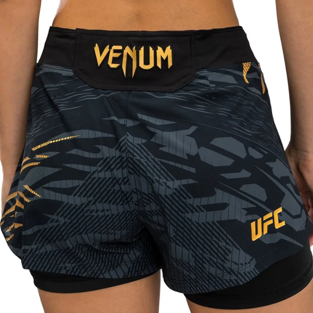 UFC Fusion x Venum Authentic Fight Night Dames Short - L - Goud/Zwart - afbeelding 6 van 6