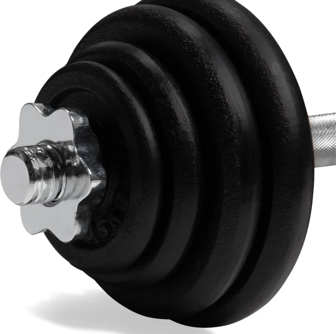 VirtuFit Verstelbare Dumbbell Pro 15kg - Halterset Gietijzer - Zwart