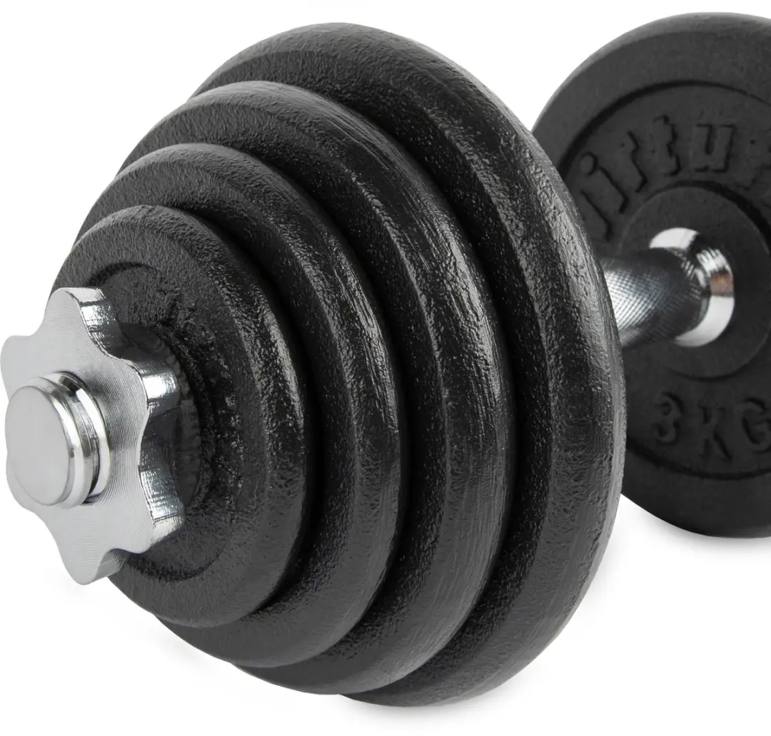 VirtuFit Verstelbare Dumbbell Pro 15kg - Halterset Gietijzer - Zwart - afbeelding 6 van 6