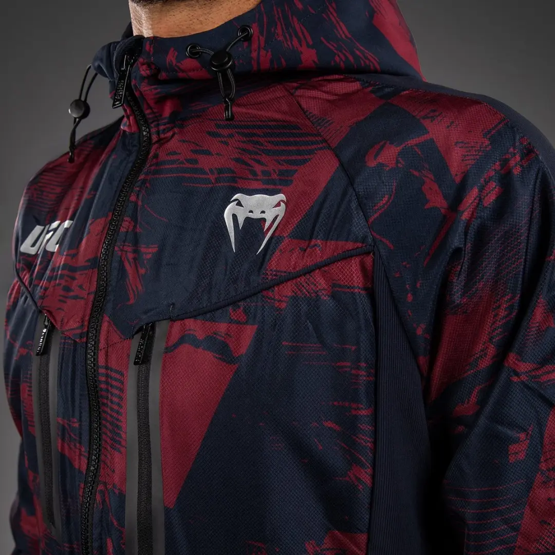 UFC Zenith x Venum Authentic Fight Week Hoodie - Navy Blauw/Burgundy XXL