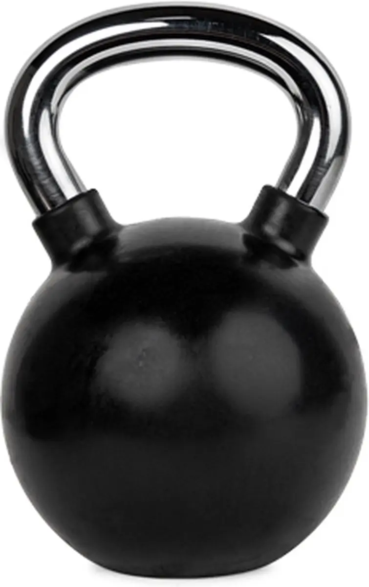 VirtuFit Kettlebell 12kg - Zwart/Rubber